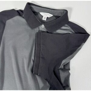 Calvin Klein Body Fit Polo Shirt Grey Black Men's Large